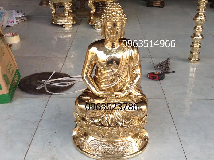 Tượng Phật Thích Ca Bằng Đồng Vàng