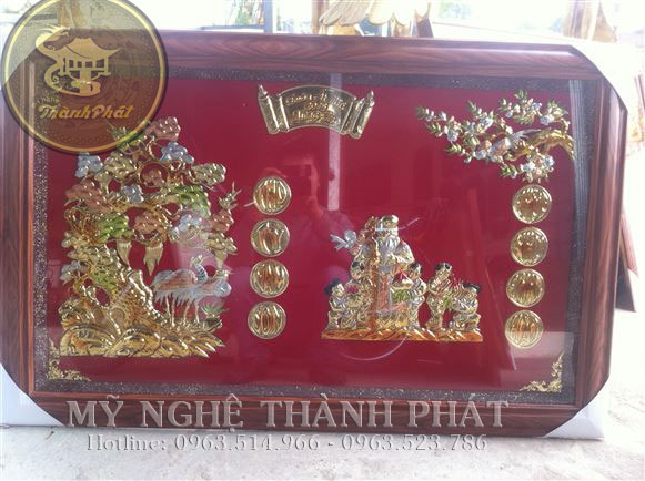 bức tranh đồng mừng thọ cụ ông