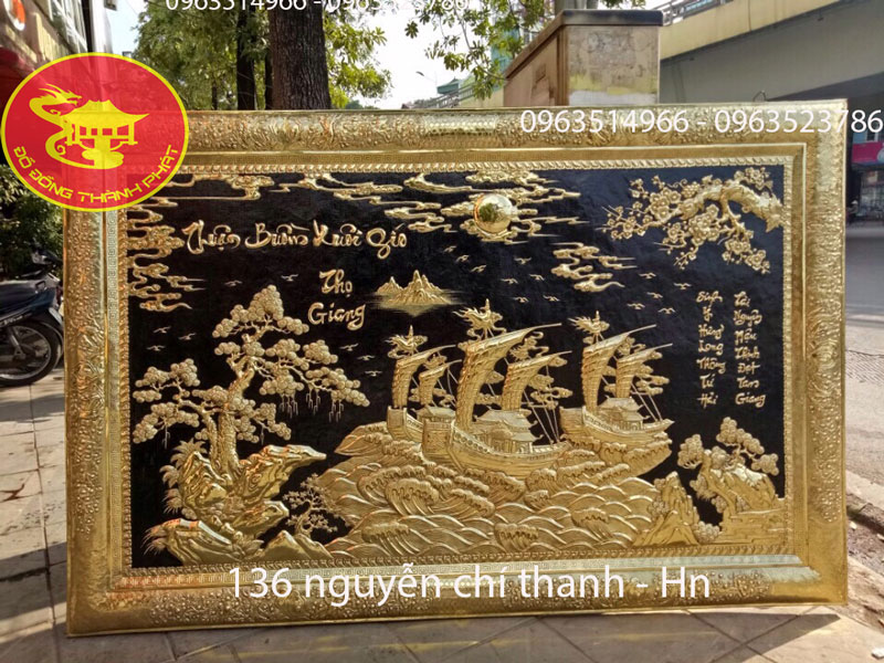 Tranh Đồng Thuận Buồn Xuôi Gió Đẹp Dài 2,3 m