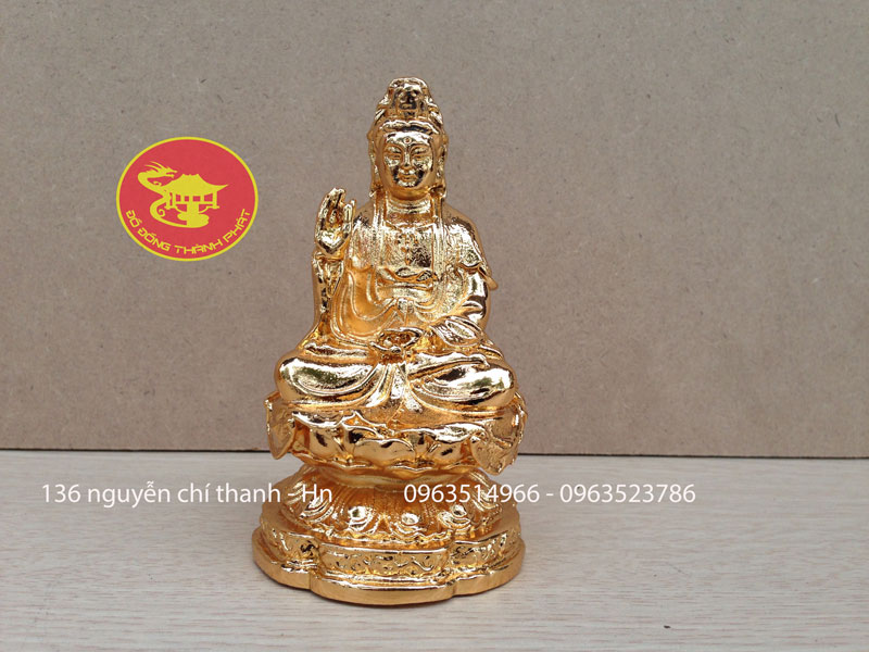 Tượng Phật Bà Để Ô Tô Mạ Vàng 24 k