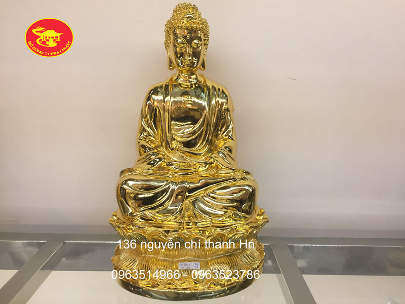 Tượng Phật A Di Đà Bằng Đồng Mạ Vàng