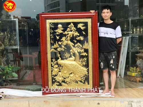 Tranh Phủ Vàng Ròng 24k Cho Khách Quảng Ninh Mừng Tân Gia