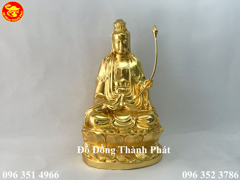 Tượng Phật Đại Thế Chí Bằng Đồng Mạ Vàng 24k
