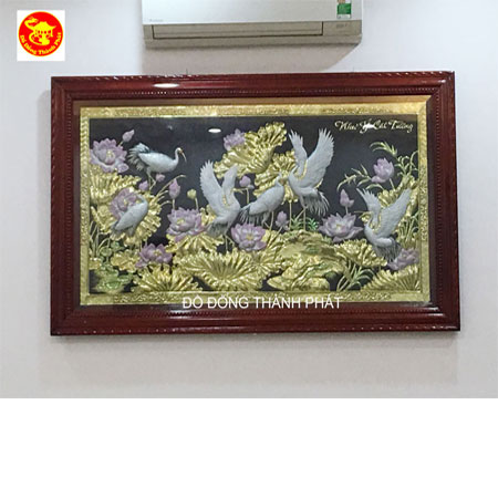 Tranh Đồng Treo Phòng Khách Như Ý Cát Tường Cho chung Cư Goldmark city