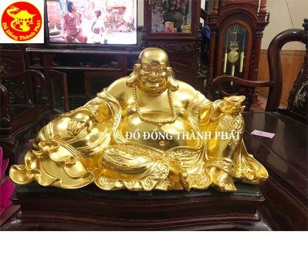 Tượng Phật Di Lạc Dát Vàng 9999 Cho Khách Bình Phước