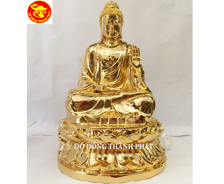 Phật ADiDa Bằng Đồng Mạ Vàng 24 k Cao Cấp