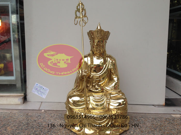 Tượng Phật Địa Tạng Bồ Tát Bằng Đồng Cao 48cm