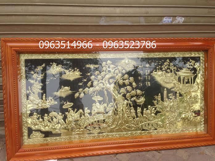 Tranh Đồng Vinh Quy Bái Tổ Đồng Vàng 09, x 1,7 m