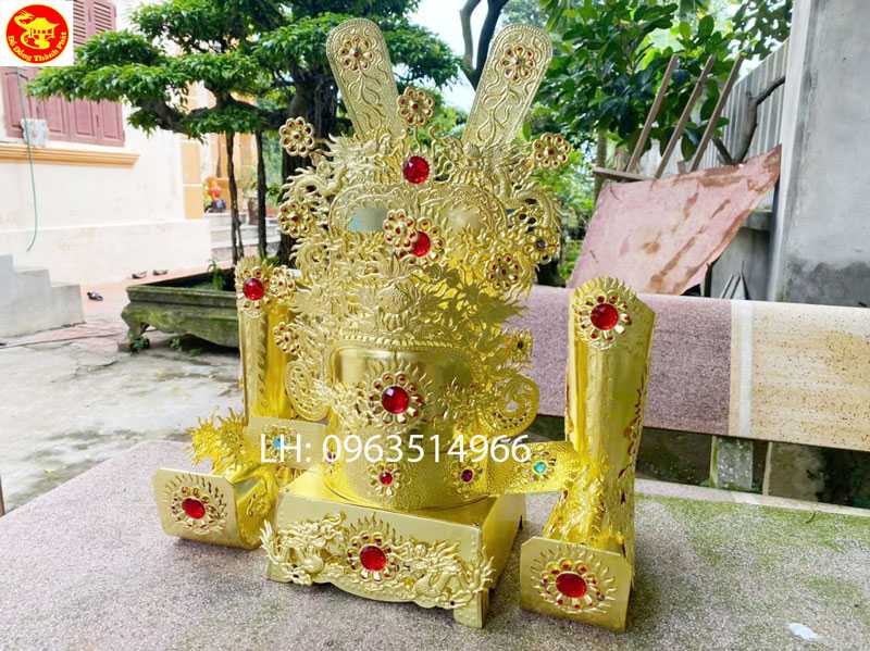báo giá bộ mũ hia thờ cúng bằng đồng 