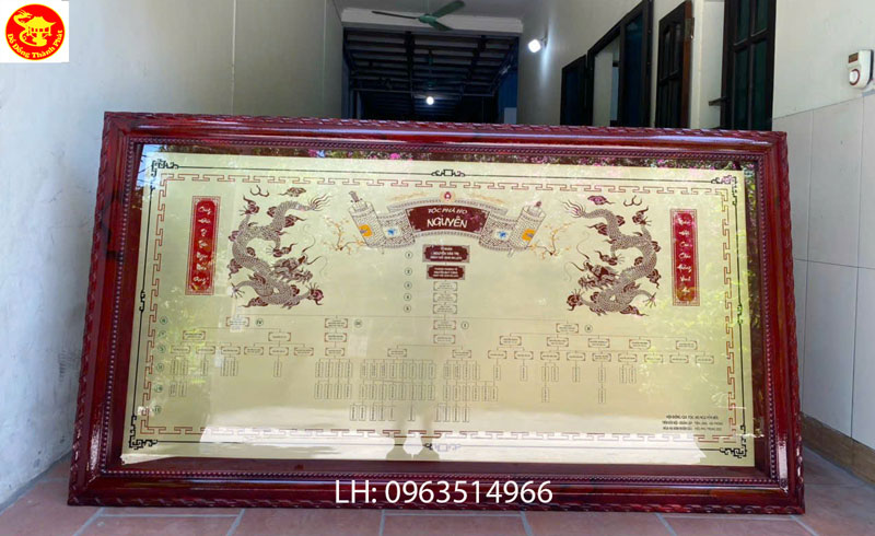 mẫu gia phả bằng đồng ròng họ nguyễn văn bằng đồng đẹp