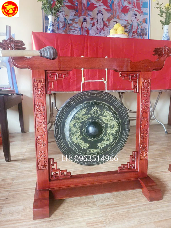hoàn thiện bàn giao bộ chiêng đồng thờ cúng đường kính 60 cm cho anh khách hải phòng
