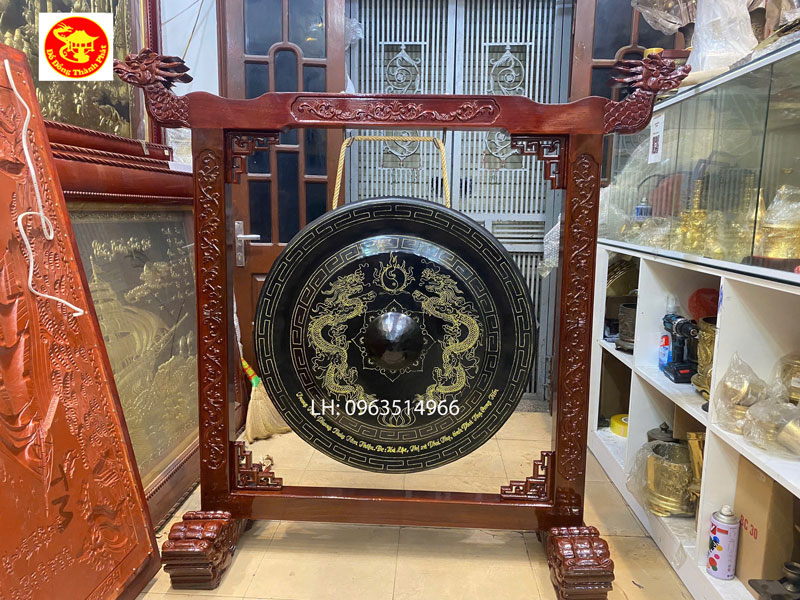 hoàn thiện chiêng đồng đường kính 80 cm