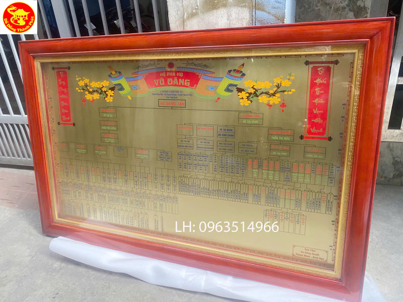 gia phả ròng họ bằng đồng đẹp 