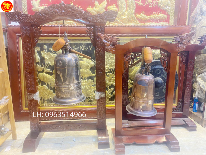 hoàn thiện 2 quả chuông cho nhà đền 