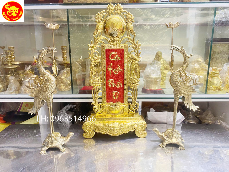 bài vị thờ cúng bằng đồng cao 60 cm