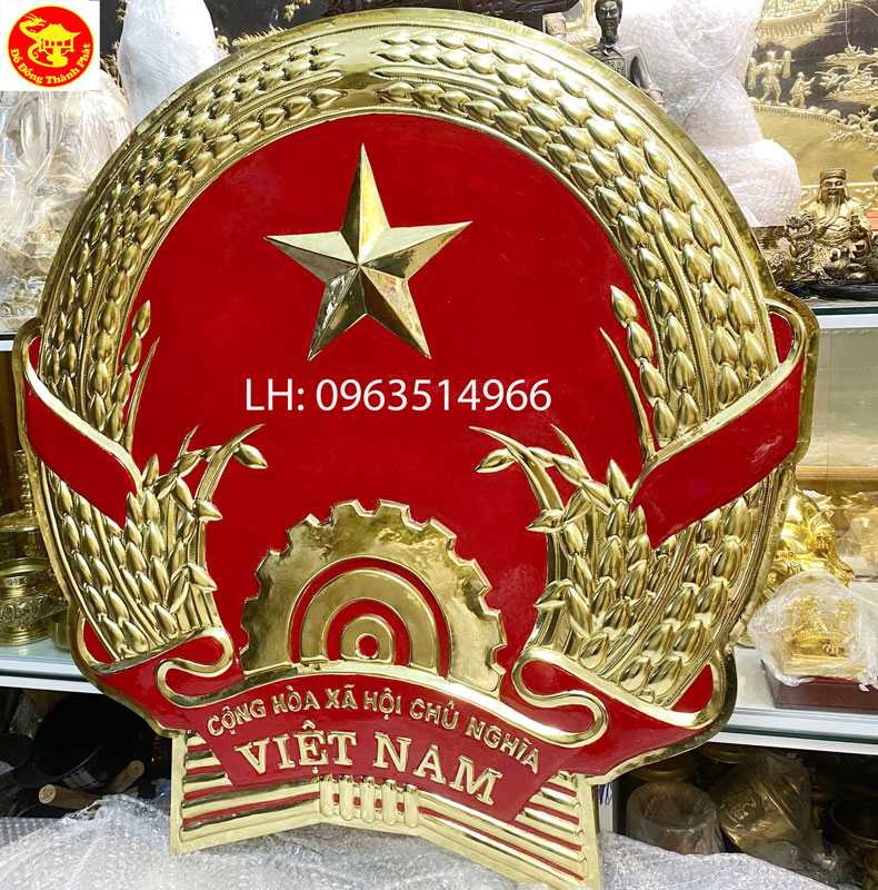 quốc huy bằng đồng đẹp treo cơ quan hành chính