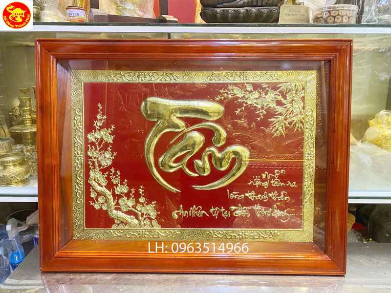 Địa Chỉ Bán Tranh Đồng Chữ Tâm Bằng Đồng Đẹp Ở Hà Nội