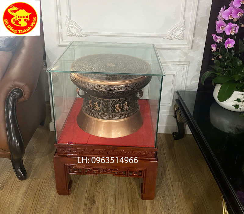 hoàn thiện quả trống đồng đường kính 50 cm 