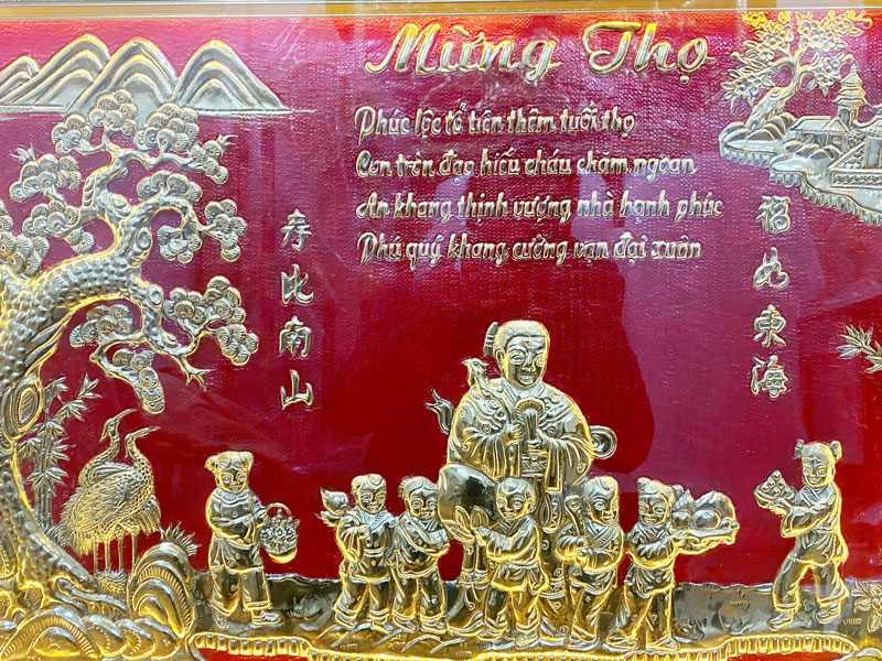 tranh đồng mừng thọ bà mừng thọ xuân 2026