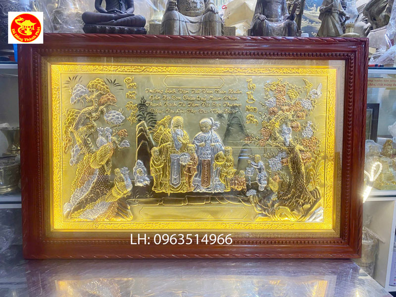 tranh đồng mừng thọ ông bà đẹp mừng xuân bính ngọ 2026