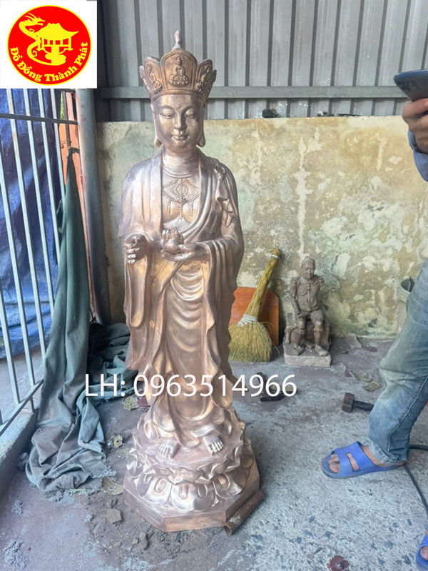 đúc tượng đồng địa tạng bồ tát cao 1,2 m
