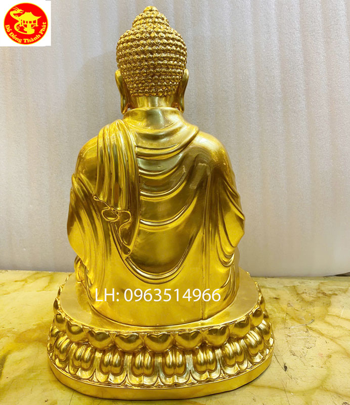 tượng phật bằng đồng dát vàng 9999
