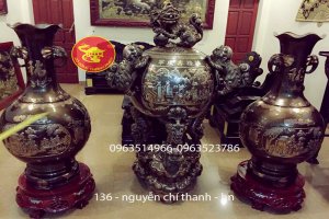 Cặp Bình Bóng Khảm Ngũ Sắc Cao Cấp 1,5 m