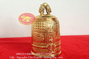 Chuông Đồng treo Mạ Vàng 24 k