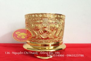 Bát Nhang Đồng Mạ Vàng 24 k