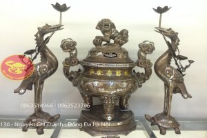 Bộ Đồ Đồng Ngũ Sắc Đỉnh Hạc 55