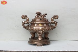 Bộ Đỉnh Đồng Thờ Cúng Ngũ Sắc 45