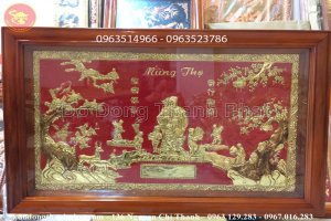 Tranh Đồng Chúc Thọ Bà Đẹp