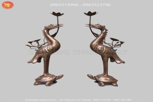 Hạc Đồng Thờ Cúng Ngũ Sắc Cao 50 cm