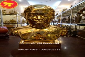 Đúc Tượng Chân Dung Mạ Vàng cao 42 cm