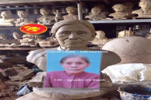 Đúc Tượng Chân Dung Đồng Cụ Bà Cao 42 cm