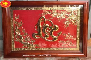 Chữ Lộc Thư Pháp Mạ Vàng