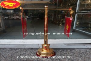 Cột Cờ Đơn Thân Trúc Mạ vàng 24k