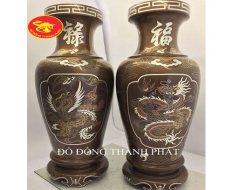 Cặp Lọ Lục Bình Khảm Ngũ Sắc Đẹp