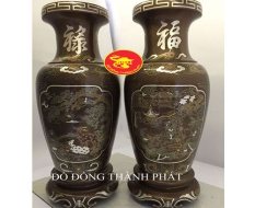 Lọ Lục Bình Khảm Ngũ Sắc Tùng Lộc Đẹp