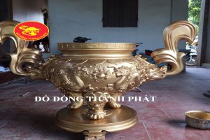 Lư Hương Thờ Cúng Đồng Vàng Đẹp