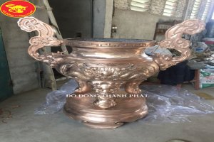 Lư Hương Đồng Đỏ Thắp Nhang