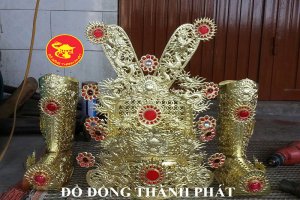 Mũ Quan Bằng Đồng Đẹp Cao 48 cm