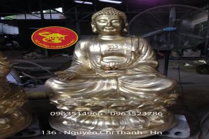 Đúc Tượng Phật A Di Đa Bằng Đồng 1,08 m