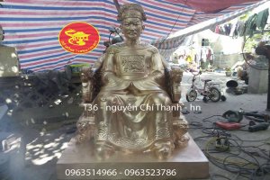 Đúc Tượng Đồng Ngồi Tựa Ngai Song Long Cao 1,48 m