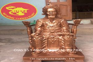 Đúc Tượng Quan Nhà Trần Cả Ngai Cao 81 cm