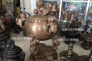 Bóng Đồng Khảm Đẹp Ngũ Sắc Cao 1,2 m