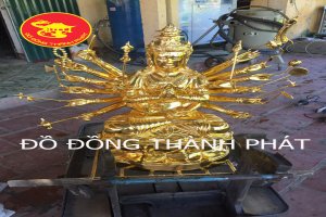 Đúc Tượng Chuẩn Đề Bồ Tát Đồng Mạ Vàng 24 k
