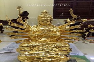 Đúc Tượng Chuẩn Đề Bằng Đồng Cao 68 cm