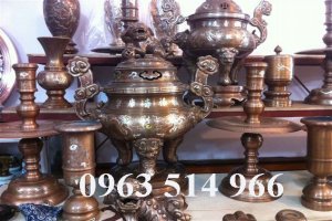 Bộ Đồ Thờ Cúng Tam sự đỉnh khảm 60 cm