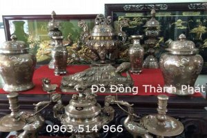 Bộ Đồ Thờ Cúng Khảm Năm Chữ vàng